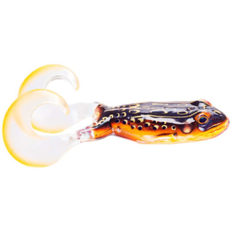 LIVETARGET Freestyle Frog Topwater - 4in - Fire Tip Orange
