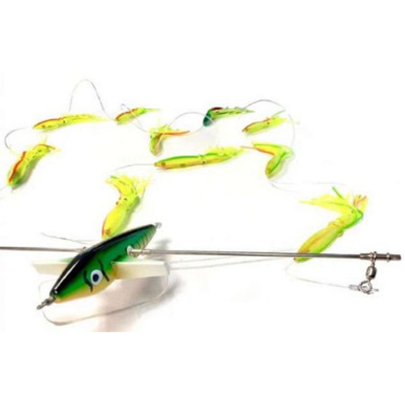 Tormenter Sidewinder Spreader Bar - Port - Dorado/Chartreuse