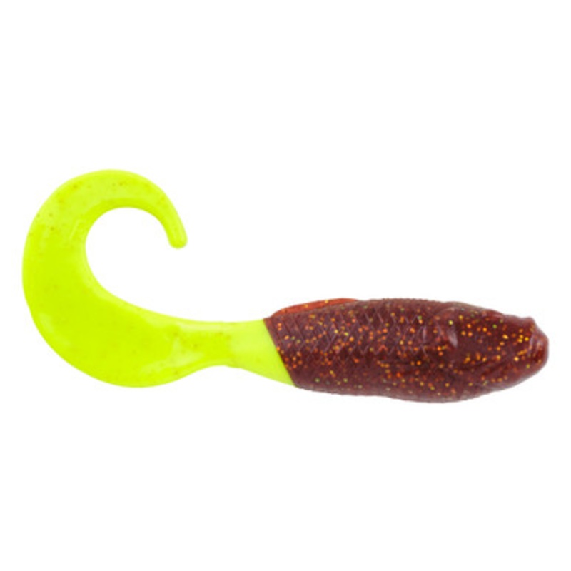 Berkley Gulp! Alive 5in Swimming Mullet - 1 Pint - Root Beer Gold/Chartreuse