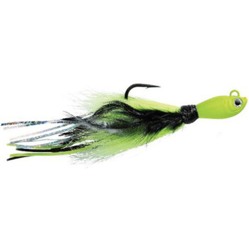 SPRO Power Bucktail Custom Jig - 1oz - Crazy Chartreuse/Black