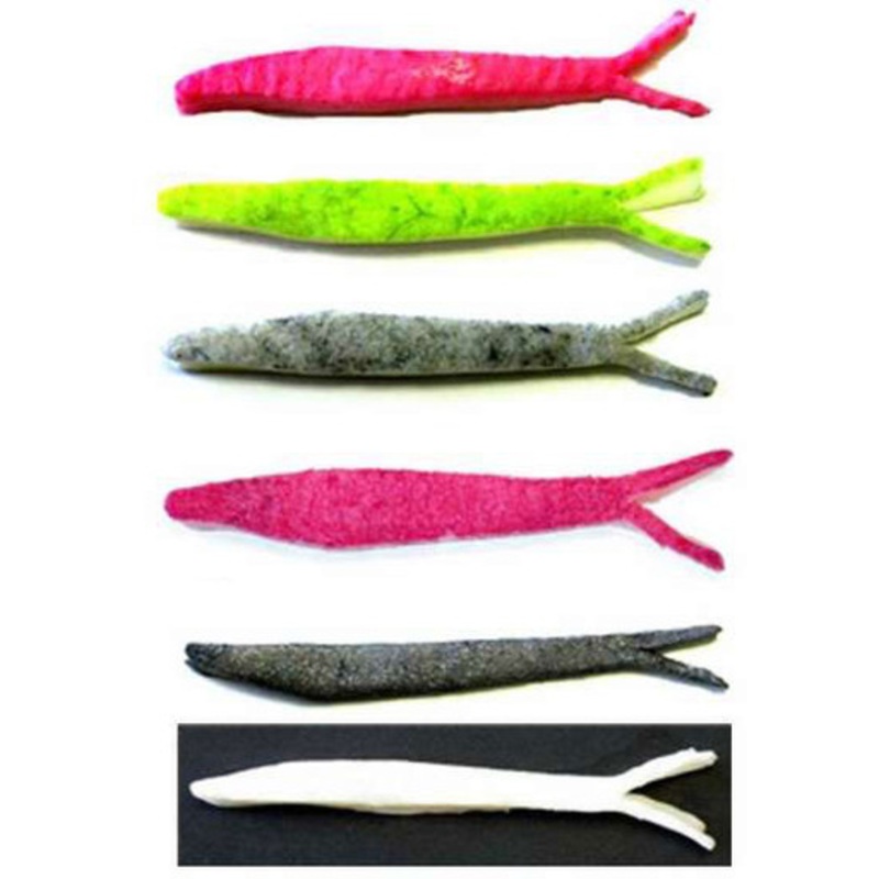 Uncle Josh Meat Fluke Bellys 5in Chartreuse/White
