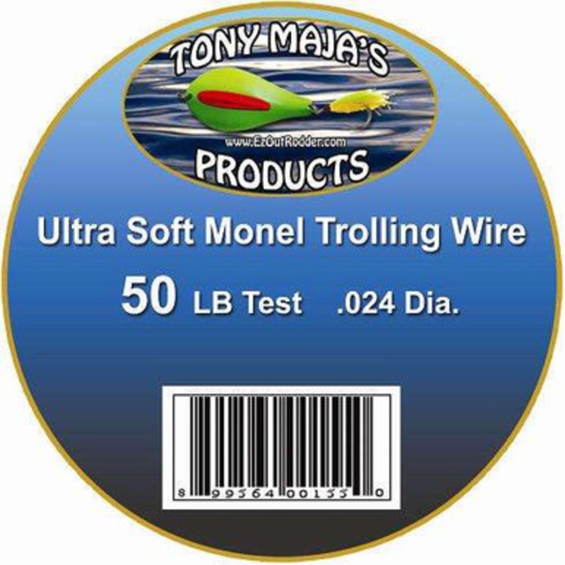 Tony Maja Ultra Soft Monel Trolling Wire 50lb 5200ft 10lb Spool