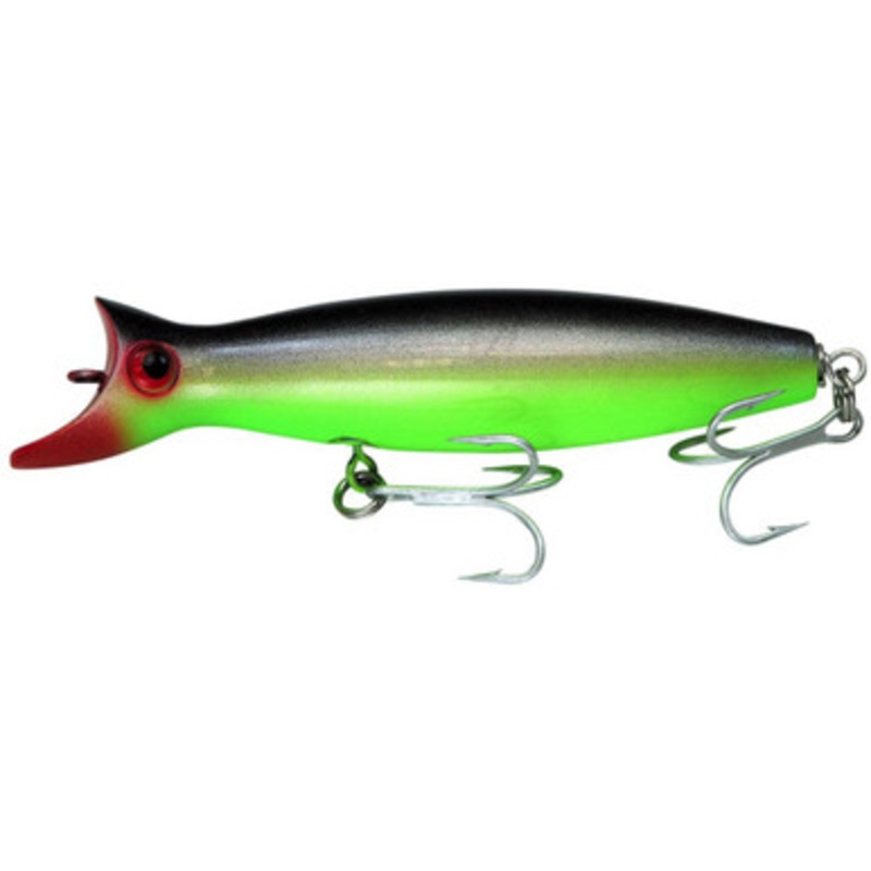 Super Strike DS6W Little Neck Swimmer Bottle Plug Lure - Black/Chartreuse