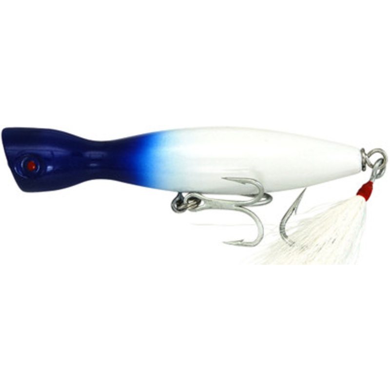 Super Strike PP5HW Little Neck Popper Sinking Lure - 034-Blue Head/White