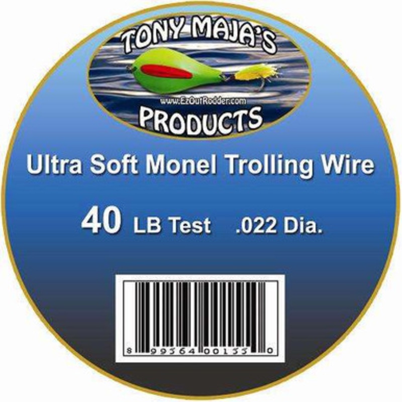 Tony Maja Ultra Soft Monel Trolling Wire 40lb 5200ft 10lb Spool