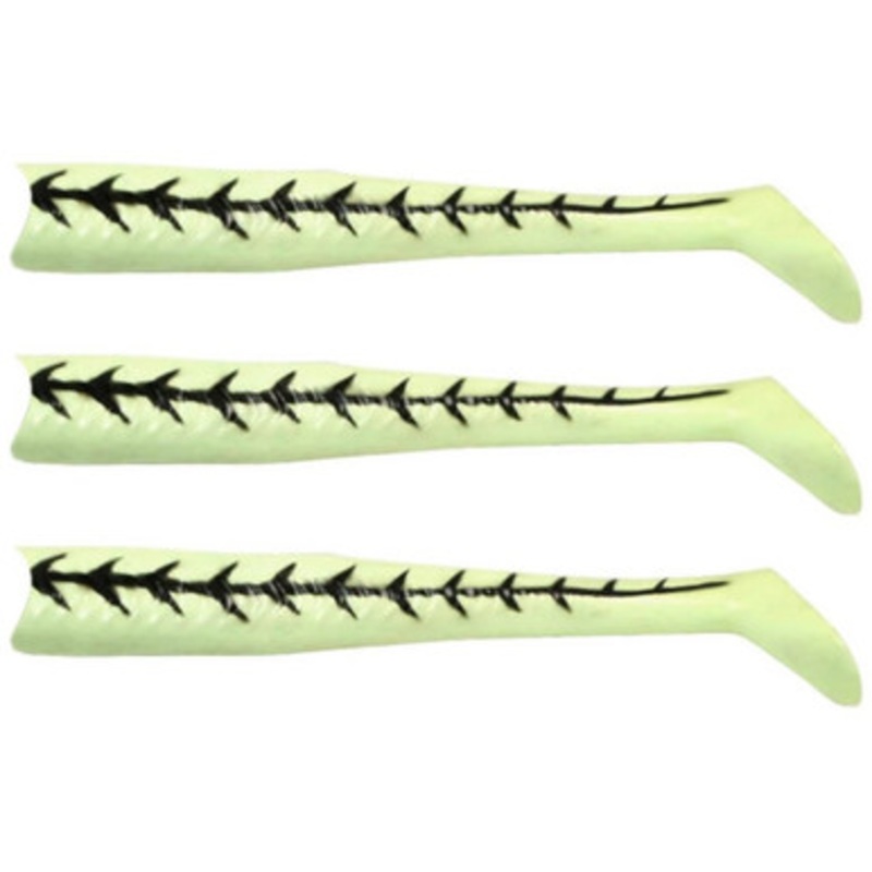 FishLab Mad Eel Replacement Tails - 7in - Green Glow