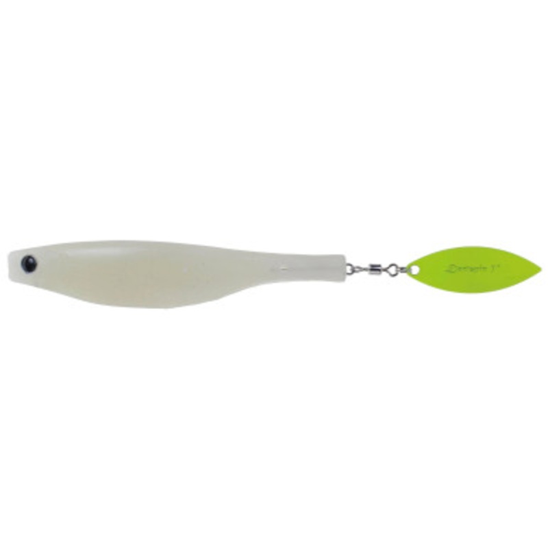 Hyperlastics Dartspin Lure - 7in - Glow/Chartreuse