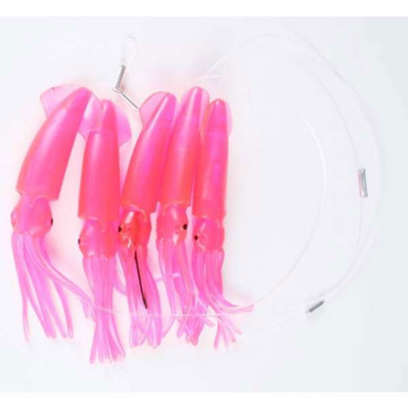 Squidnation 10002 In-Line Daisy Chain 7in Clear Pink insert