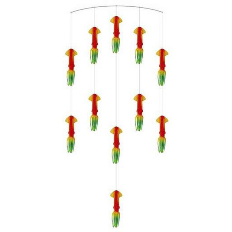 Squidnation 36in Spreader Bar with 9in Mauler Squid Red