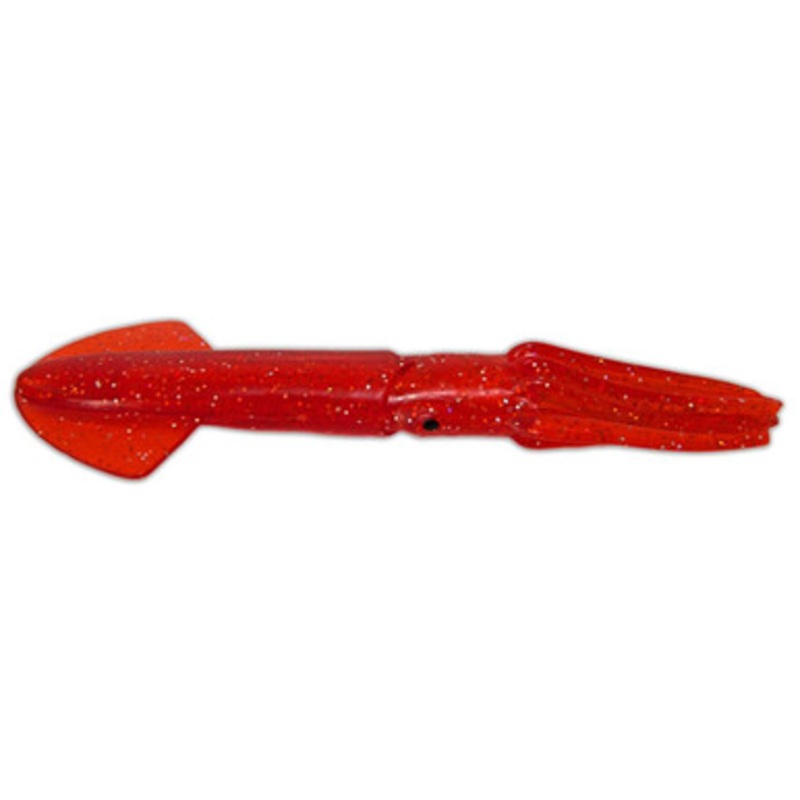 Squidnation Mauler Squid Lures 9in Red Sparkle