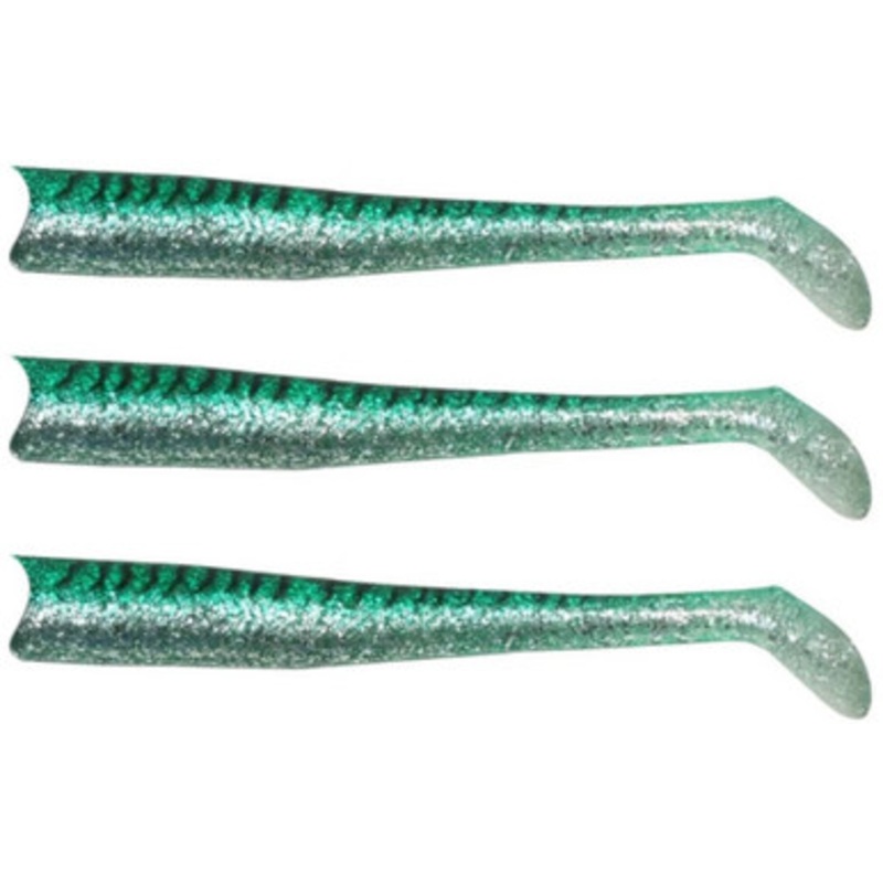 FishLab Mad Eel Replacement Tails - 7-1/2in - Green Mackerel