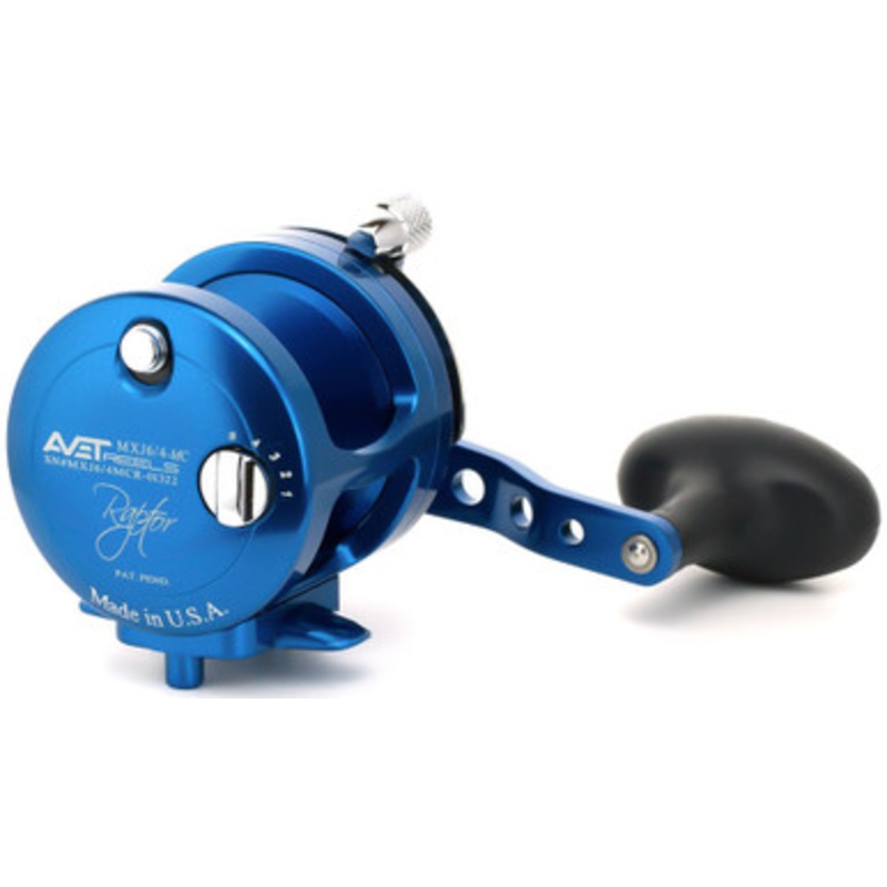 Avet MXJ 6/4 MC Raptor 2-Speed Lever Drag Conventional Reel - Blue