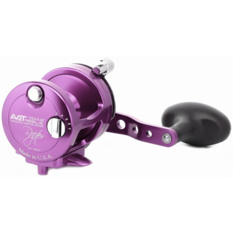 Avet SX 6/4 MC Raptor 2-Speed Lever Drag Conventional Reel Purple