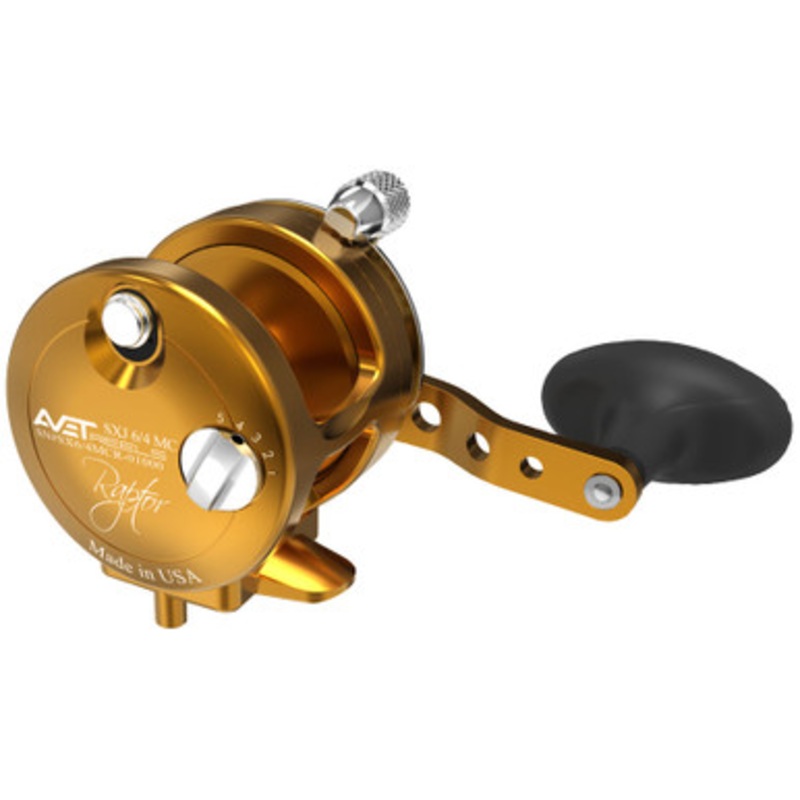 Avet SXJ 6/4 MC Raptor 2-Speed Lever Drag Conventional Reel Gold