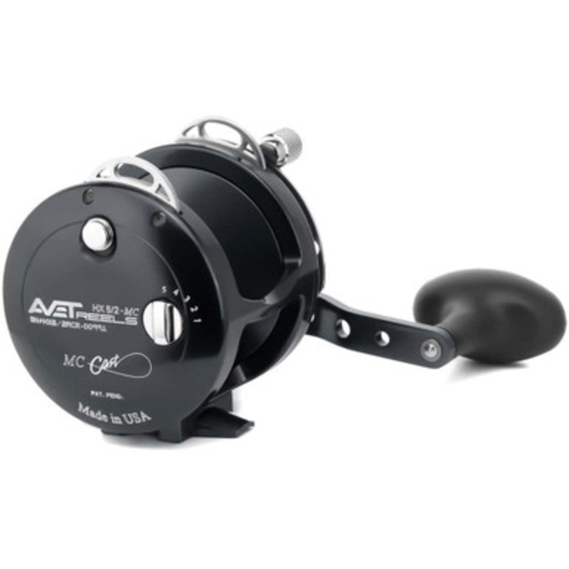 Avet HX 5/2 MC Two-Speed Lever Drag Conventional Reels Black