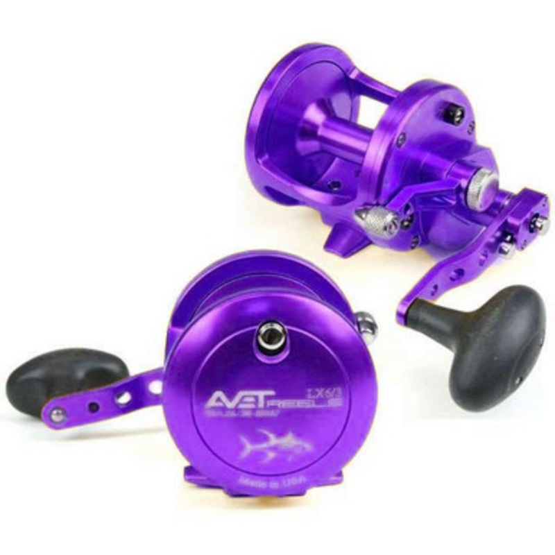 Avet LX 6.3 MC Raptor 2-Speed Lever Drag Conventional Reel Purple