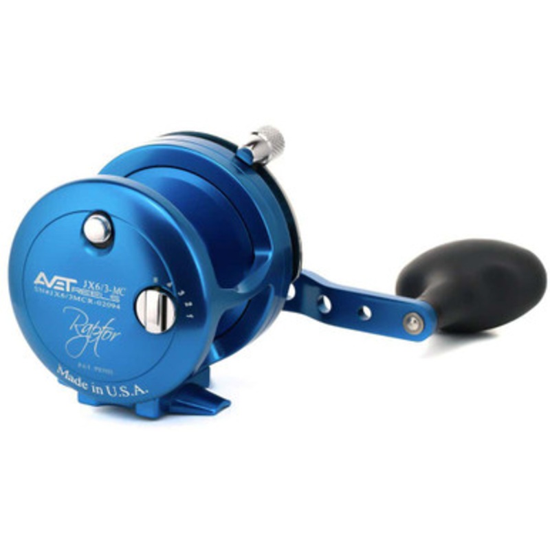 Avet JX 6/3 MC Raptor 2-Speed Lever Drag Conventional Reels Blue