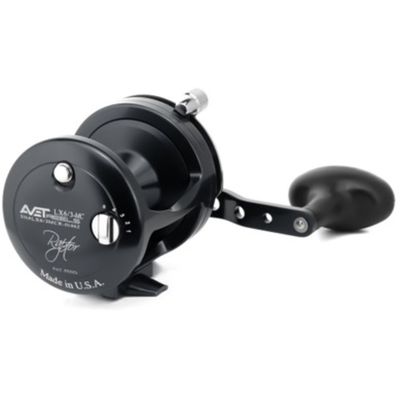 Avet LX 6.3 MC Raptor 2-Speed Lever Drag Conventional Reel Black
