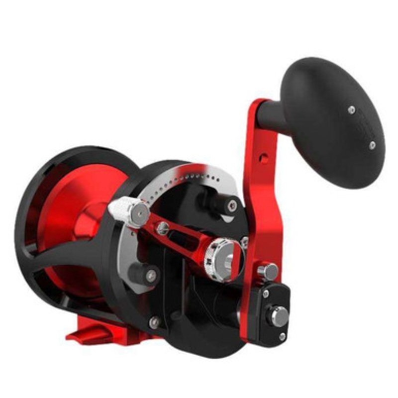 Avet LX 6/3 MC Raptor Plus RH Lever Drag Conventional Reel - Black/Red