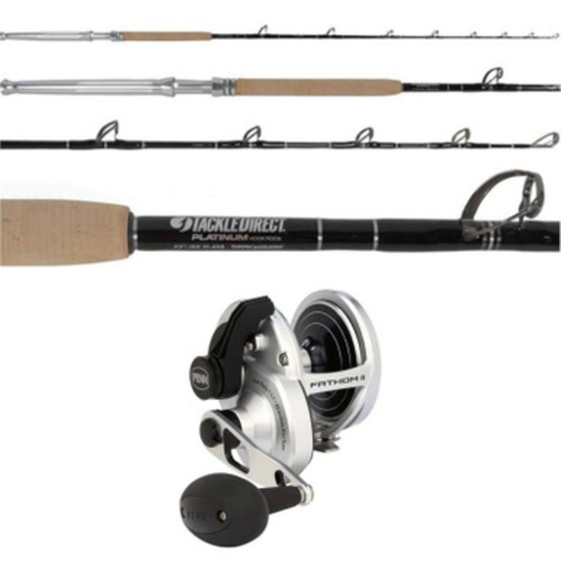 Penn Fathom II Lever Drag FTHII40NLDHS / TackleDirect TDPSTSC661630SIC Billfish Combo