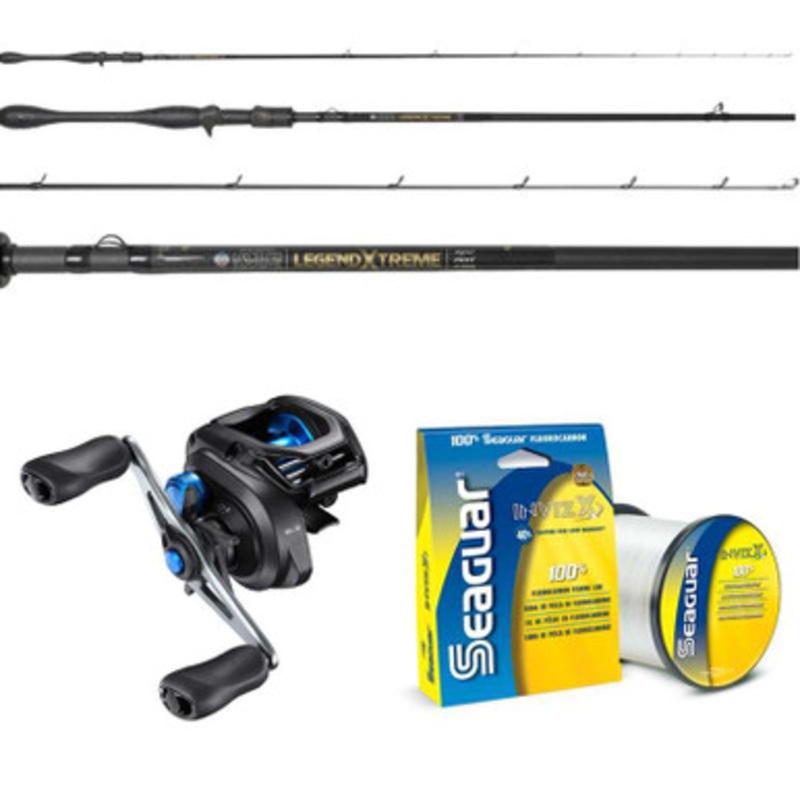 Shimano SLX A SLX150A / St. Croix Legend Xtreme XFC70MHF w/ Seaguar 15lb InvizX