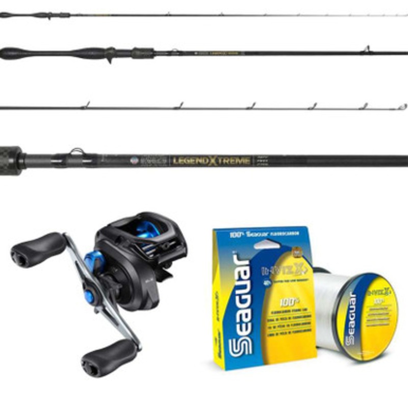 Shimano SLX A SLX150A / St. Croix Legend Xtreme XFC71MHXF w/ Seaguar 15lb InvizX