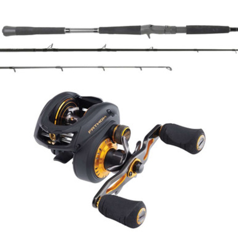 Penn Fathom FTH300LPLH Low Profile / OTI-PBI701MHFA Pitch Black Combo