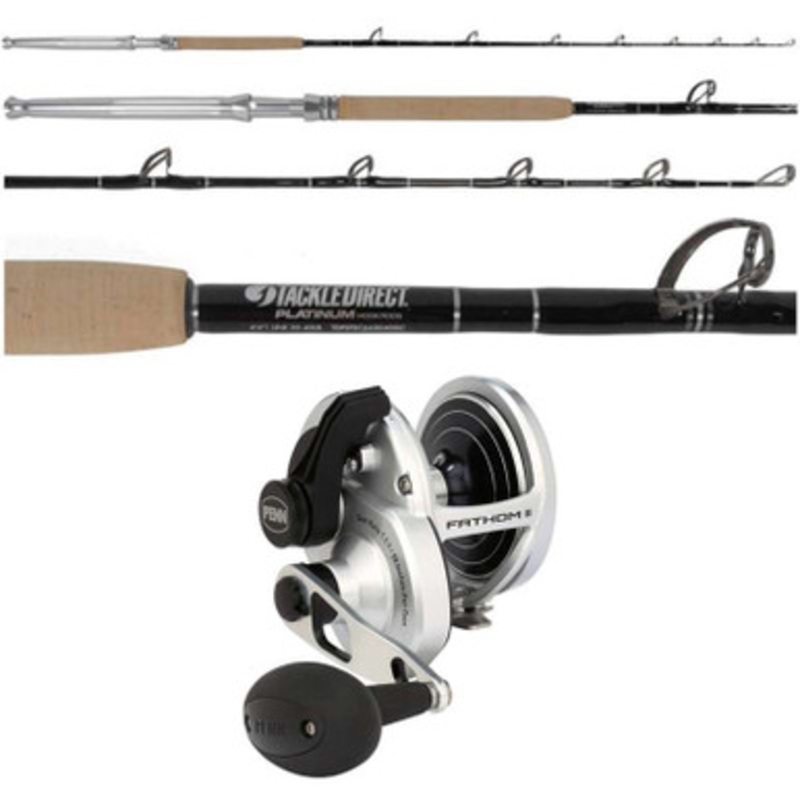Penn Fathom II Lever Drag FTHII40NLDHS / TackleDirect TDPSTSC663050SIC Billfish Combo
