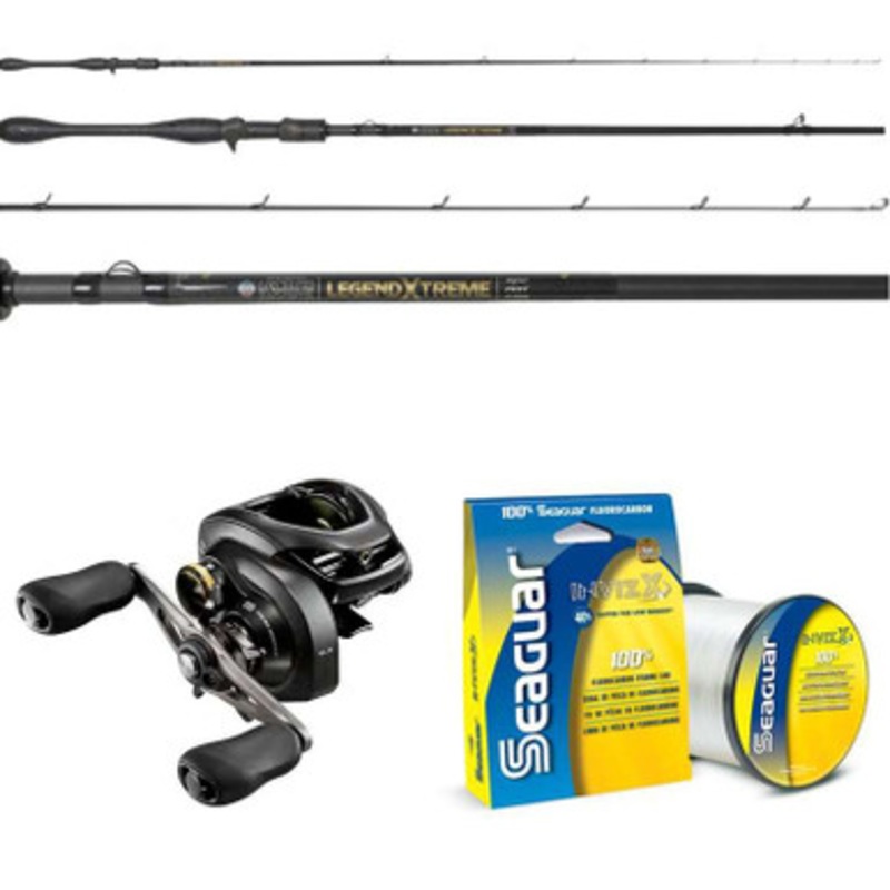 Shimano Curado K CU200XGK / St. Croix Legend Xtreme XFC70MHF w/ Seaguar 15lb InvizX