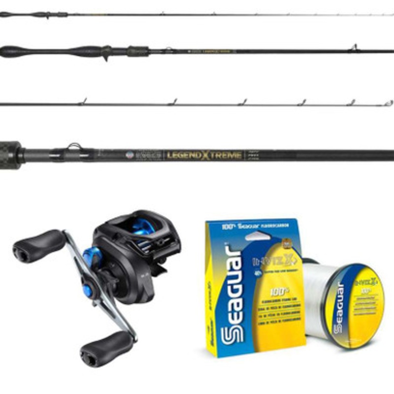 Shimano SLX A SLX150HGA / St. Croix Legend Xtreme XFC71MHXF w/ Seaguar 15lb InvizX