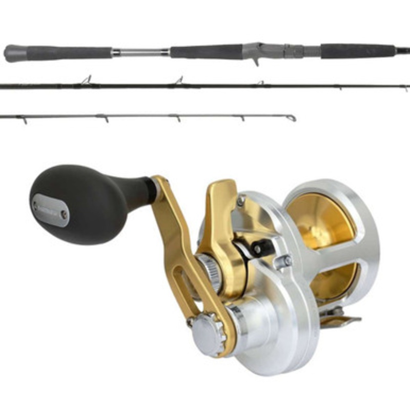 Shimano Talica TAC10 Lever Drag / OTI-PBI701MHFA Pitch Black Inshore Combo