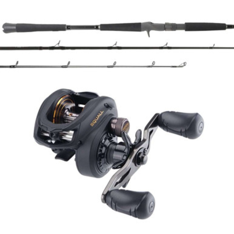 Penn Squall SQL300LPLH Low Profile / OTI-PBI701HFC Pitch Black Combo