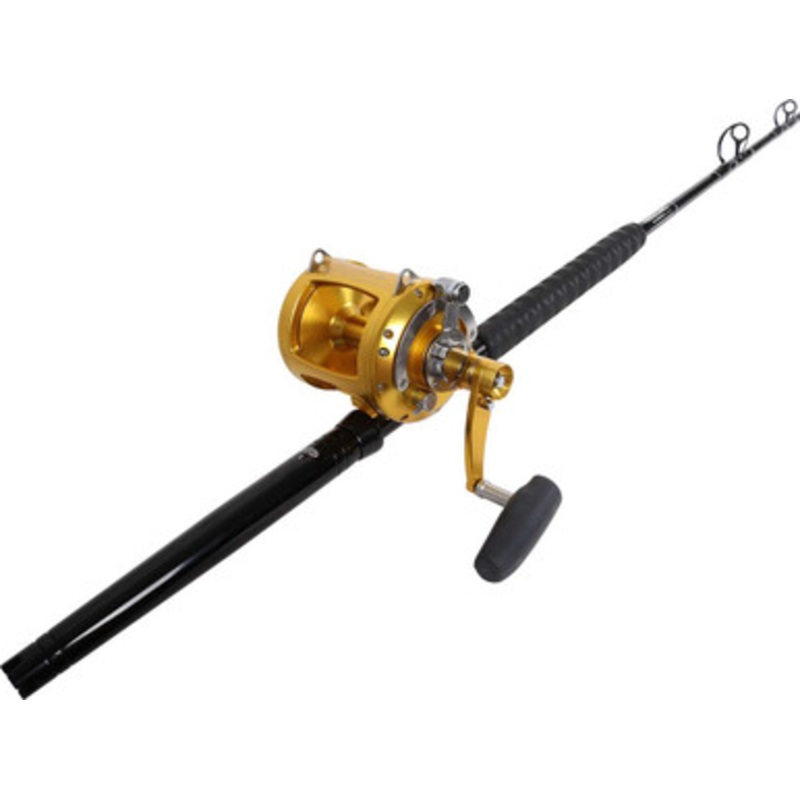 Avet EXW 50/2 Gold / TackleDirect Platinum Hook TDPS645080WTSIN Standup Combo